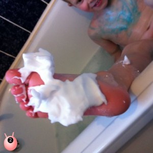 Bath time fun crazy soap moulded on foot