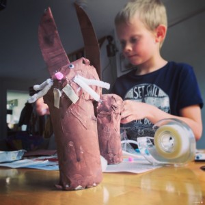 Papier Mache Bunnies