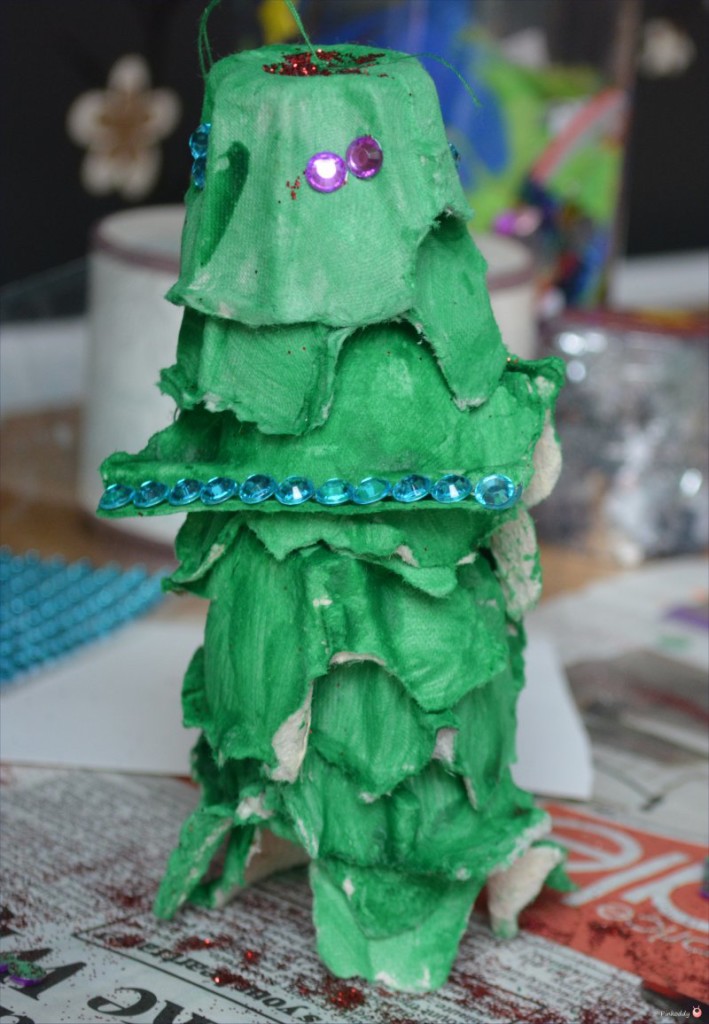 Egg Carton Christmas Trees