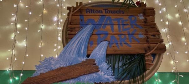 Alton Towers Waterpark sign
