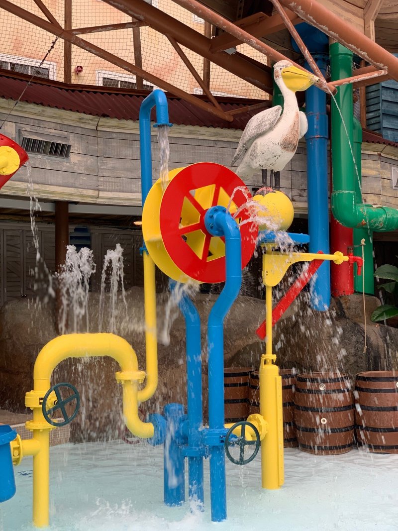 children's water play area at Alton Towers waterpark